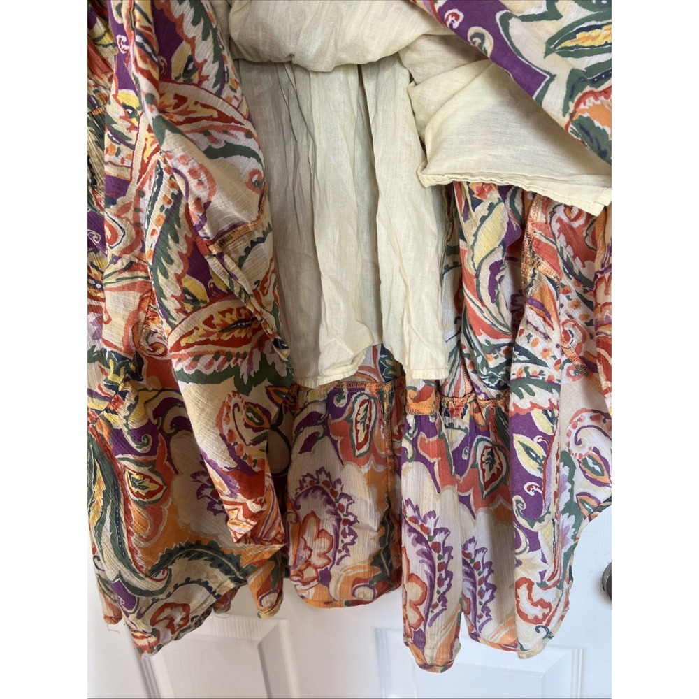 Chaps Size Large Multicolored Pattern Maxi Layered Pleasant Floral Prairie Skirt - Picture 5 of 7